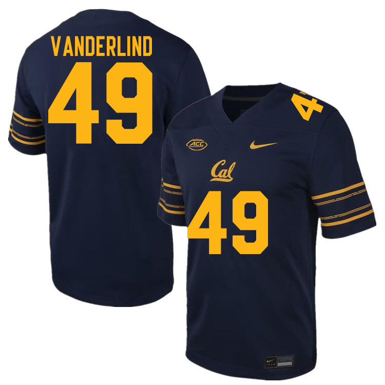 California Golden Bears #49 Lucas Vanderlind ACC Conference College Football Jerseys Stitched-Navy